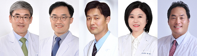 (왼쪽부터)류지곤, 조영민, 권준수, 박민선, 정선근 교수